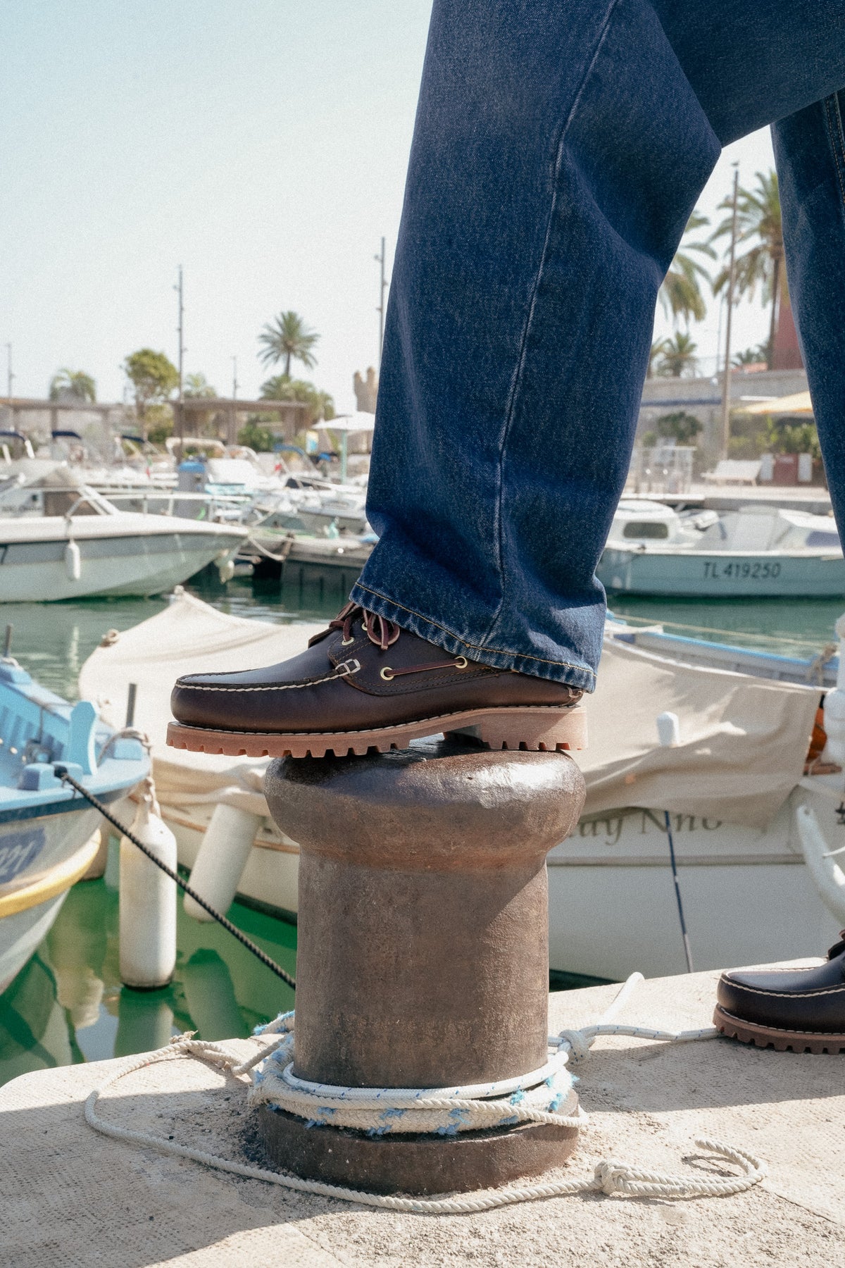 Chaussure bateau marron
