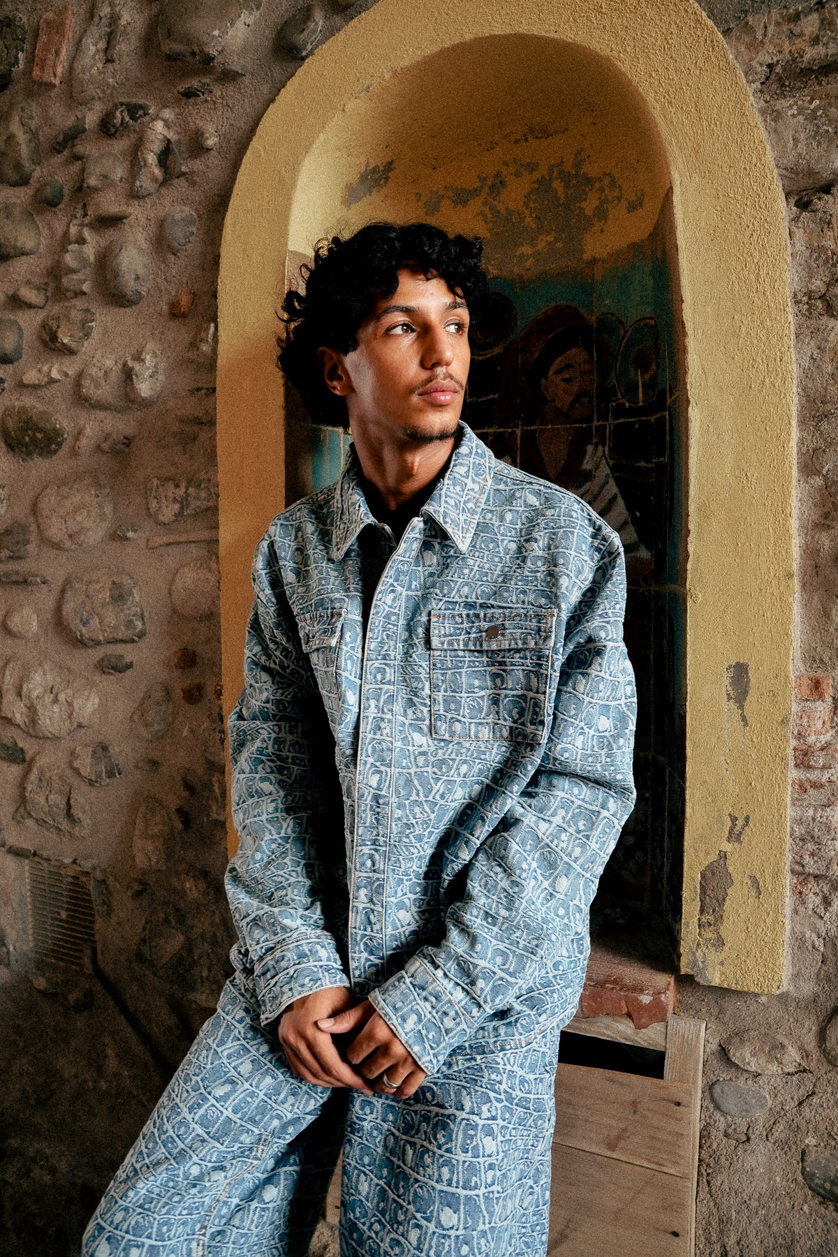 Chemise En Jean Croc Jacquard