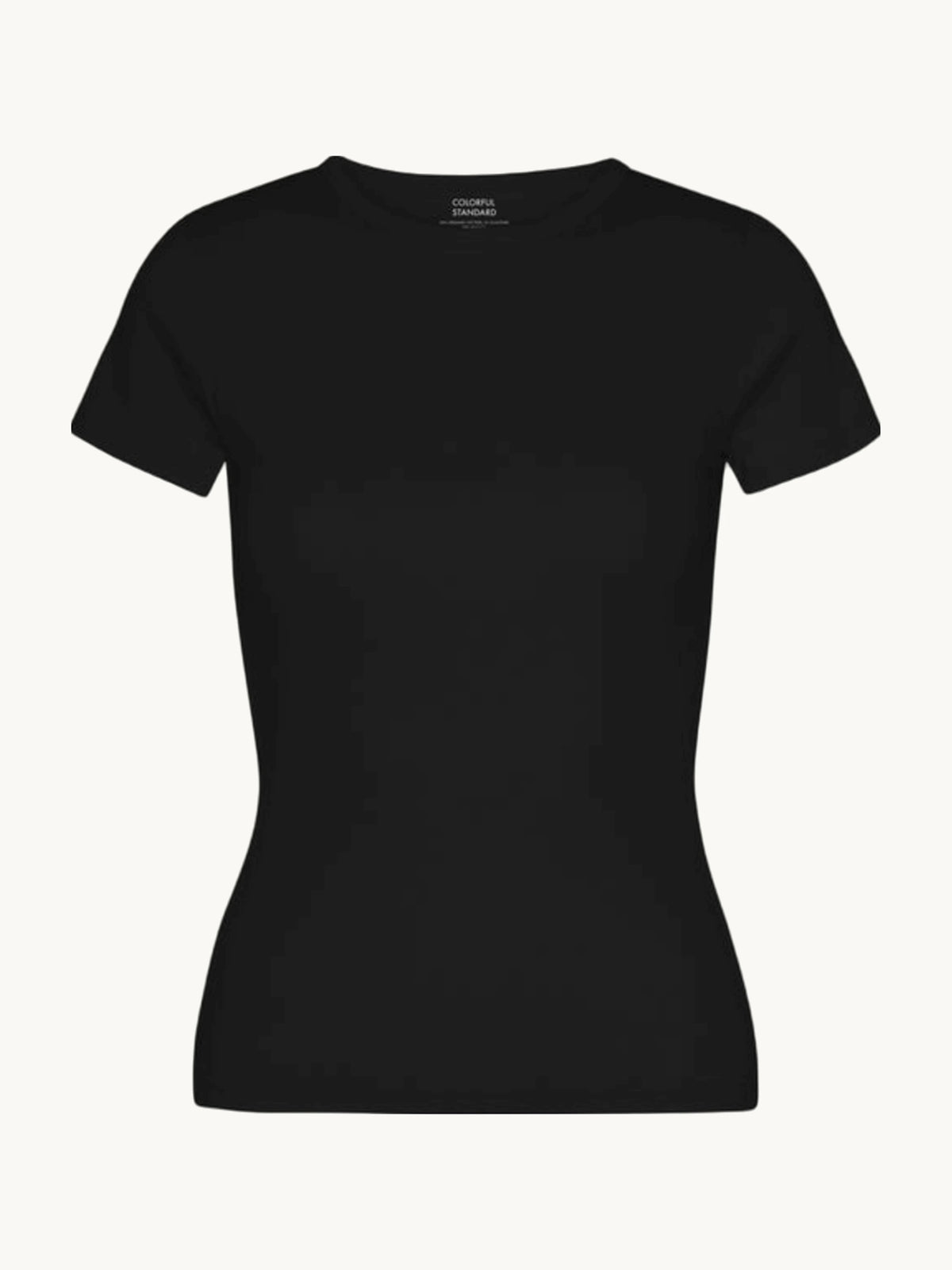 Organic Rib SS T-Shirt Deep Black