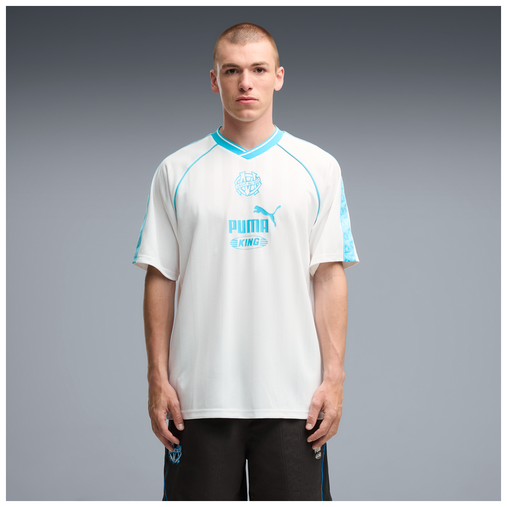 Maillot OM King SS Archive White Bright Aqua