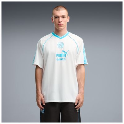 Maillot OM King SS Archive White Bright Aqua