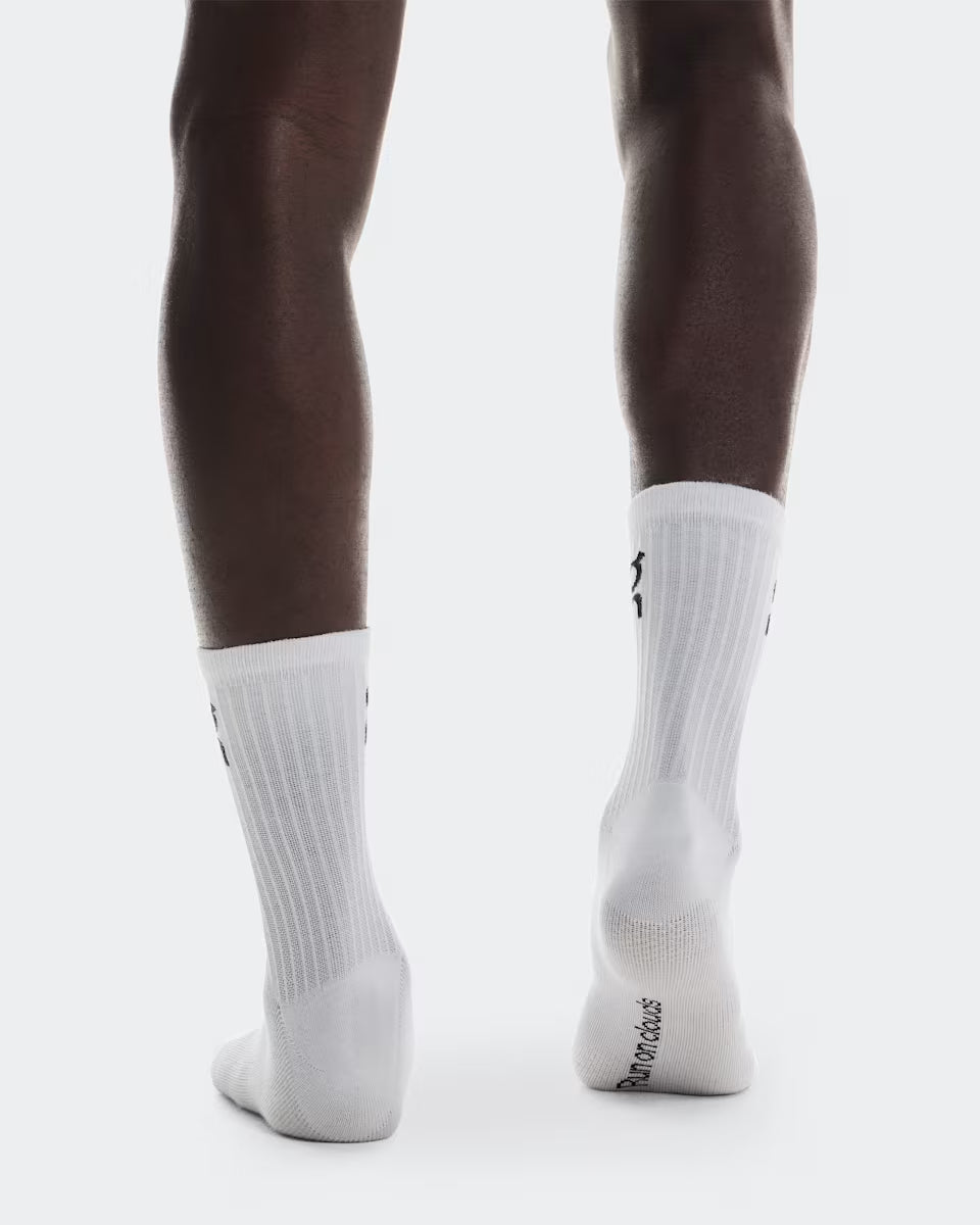 Logo Sock High 3P Unisex White
