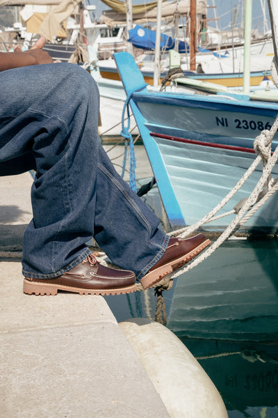 Chaussure bateau marron