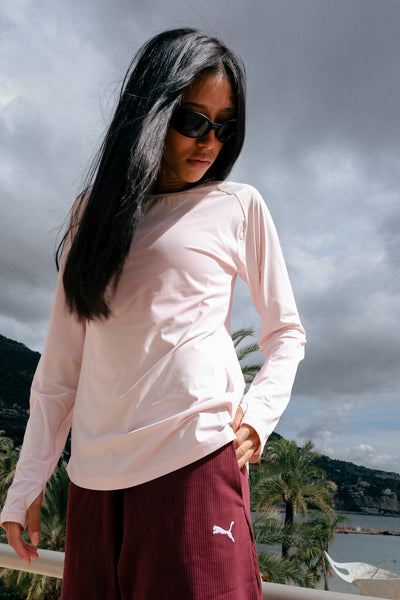 T-Shirt Manches Longues Radiant Techcold Peluche Rose