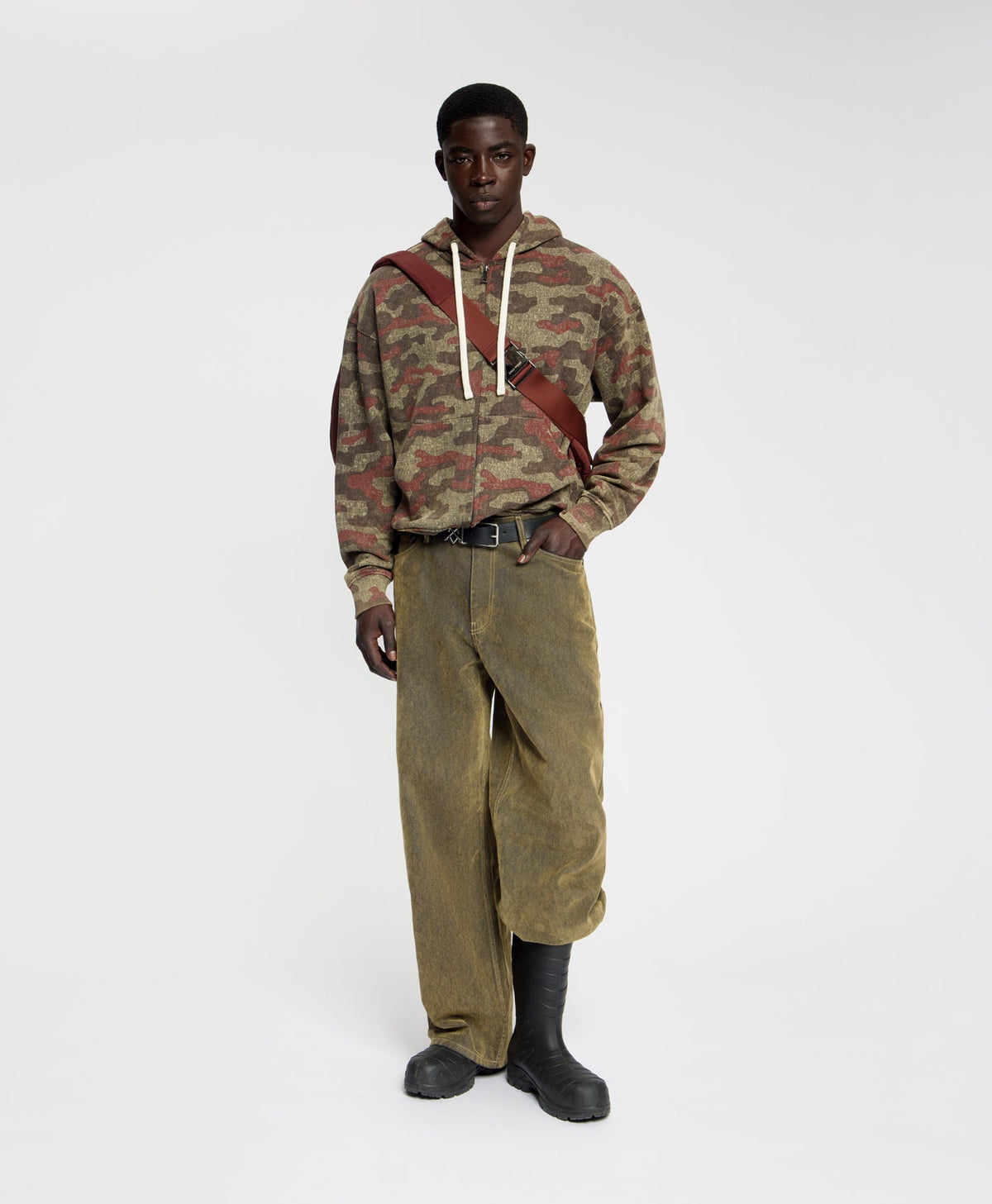 Sweat à Capuche Boxy Camo
