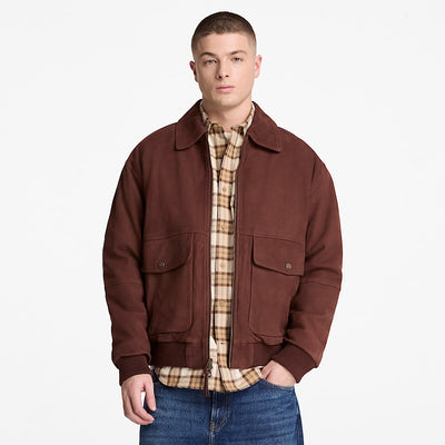 Blouson aviateur cuir Chicory Coffee