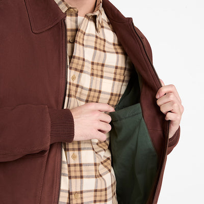 Blouson aviateur cuir Chicory Coffee