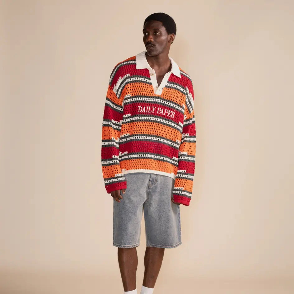 Polo en maille Kente
