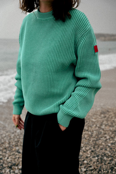 Pull À Col Rond Fisherman Rib Knit