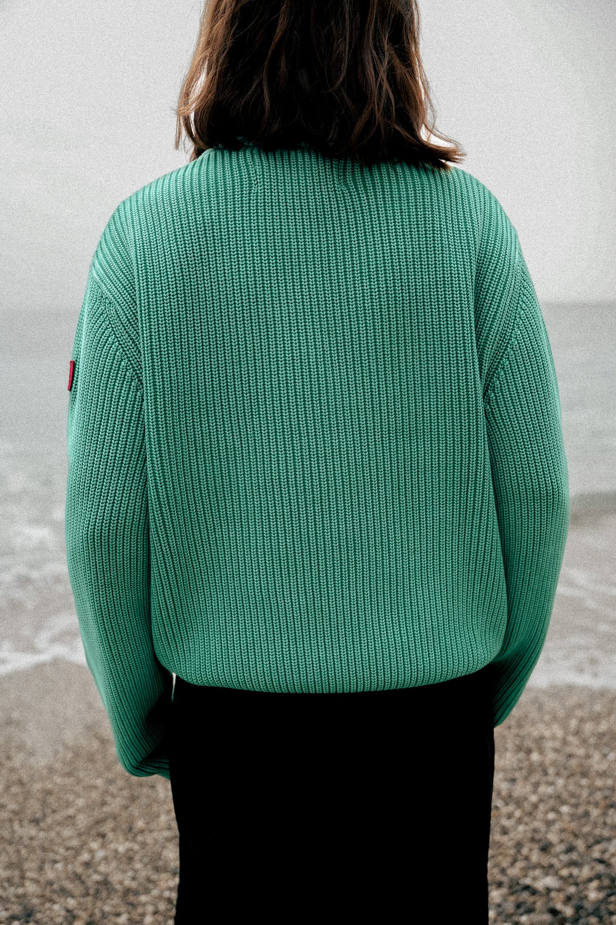 Pull À Col Rond Fisherman Rib Knit