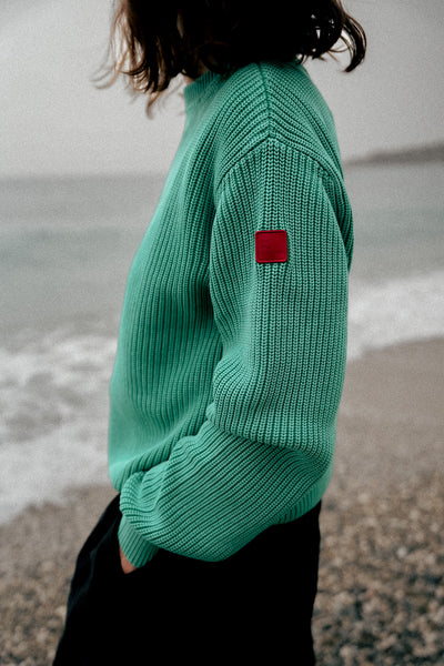 Pull À Col Rond Fisherman Rib Knit