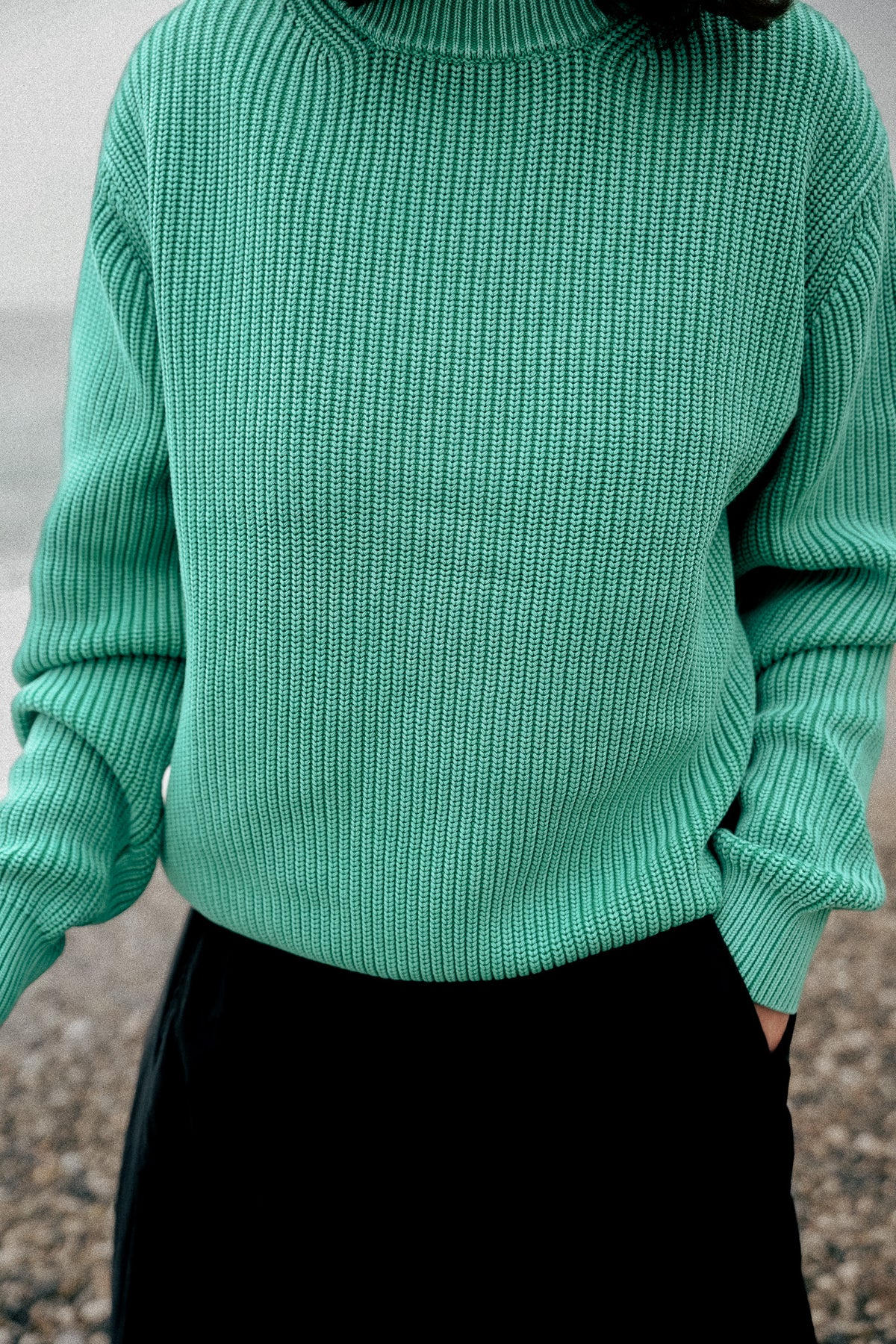 Pull À Col Rond Fisherman Rib Knit