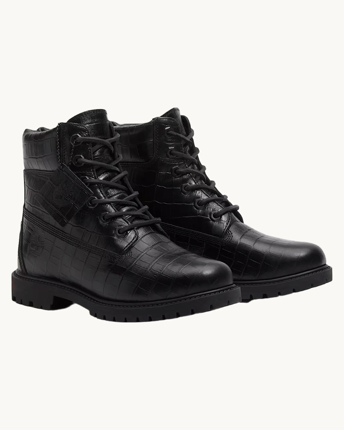 Bottes Timberland Premium  noires cuir pleine fleur