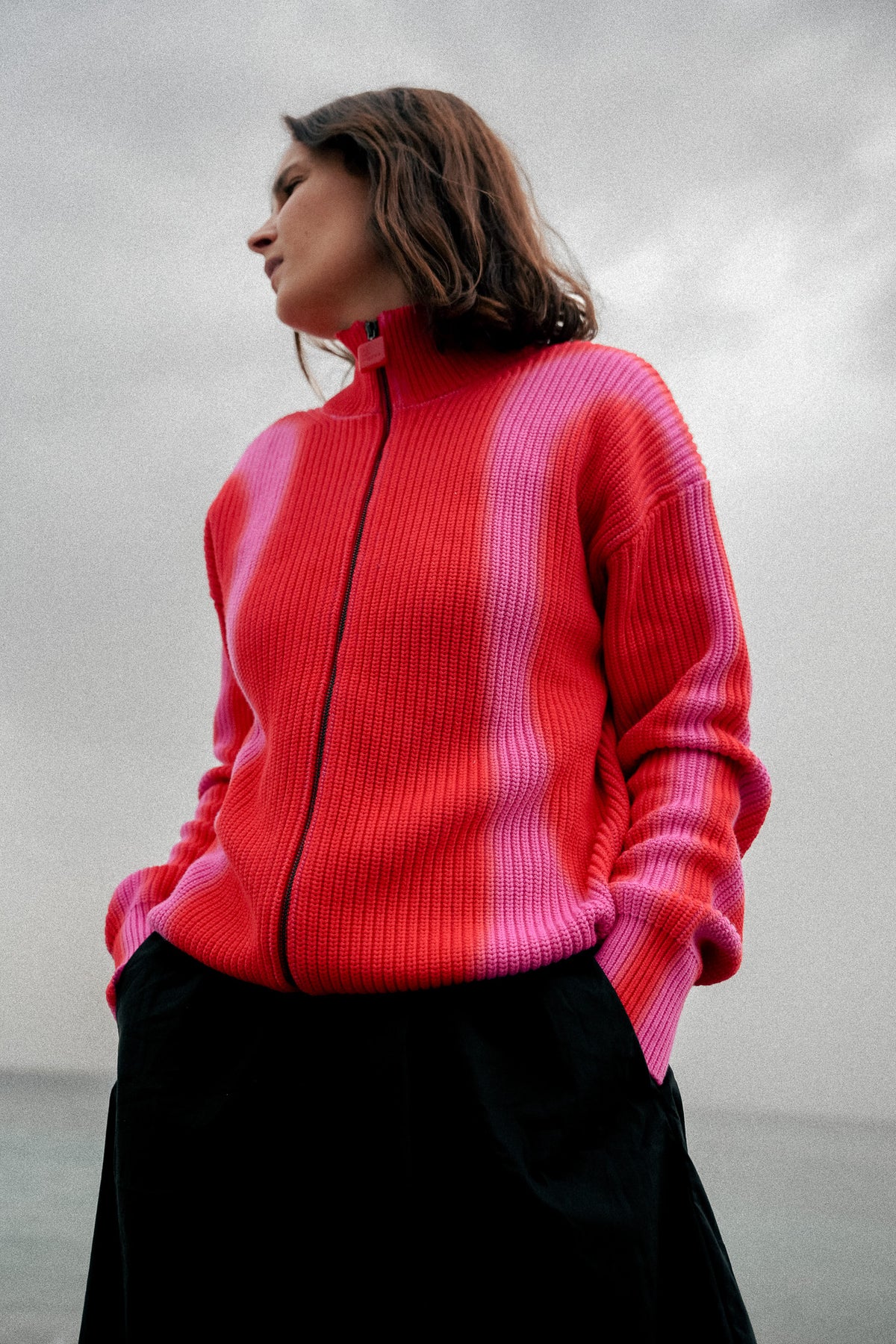 Pull Fisherman Curve Zip Up