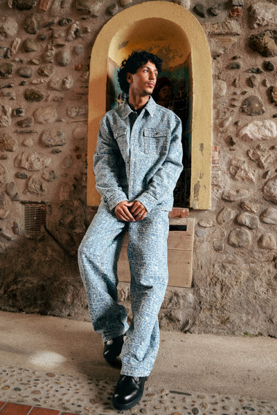 Jeans Oversize Croc Jacquard