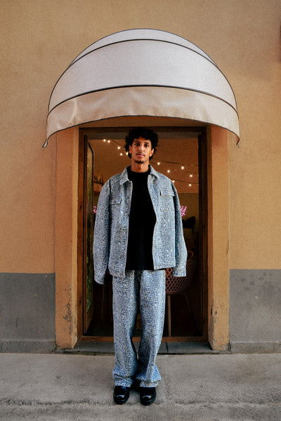 Jeans Oversize Croc Jacquard