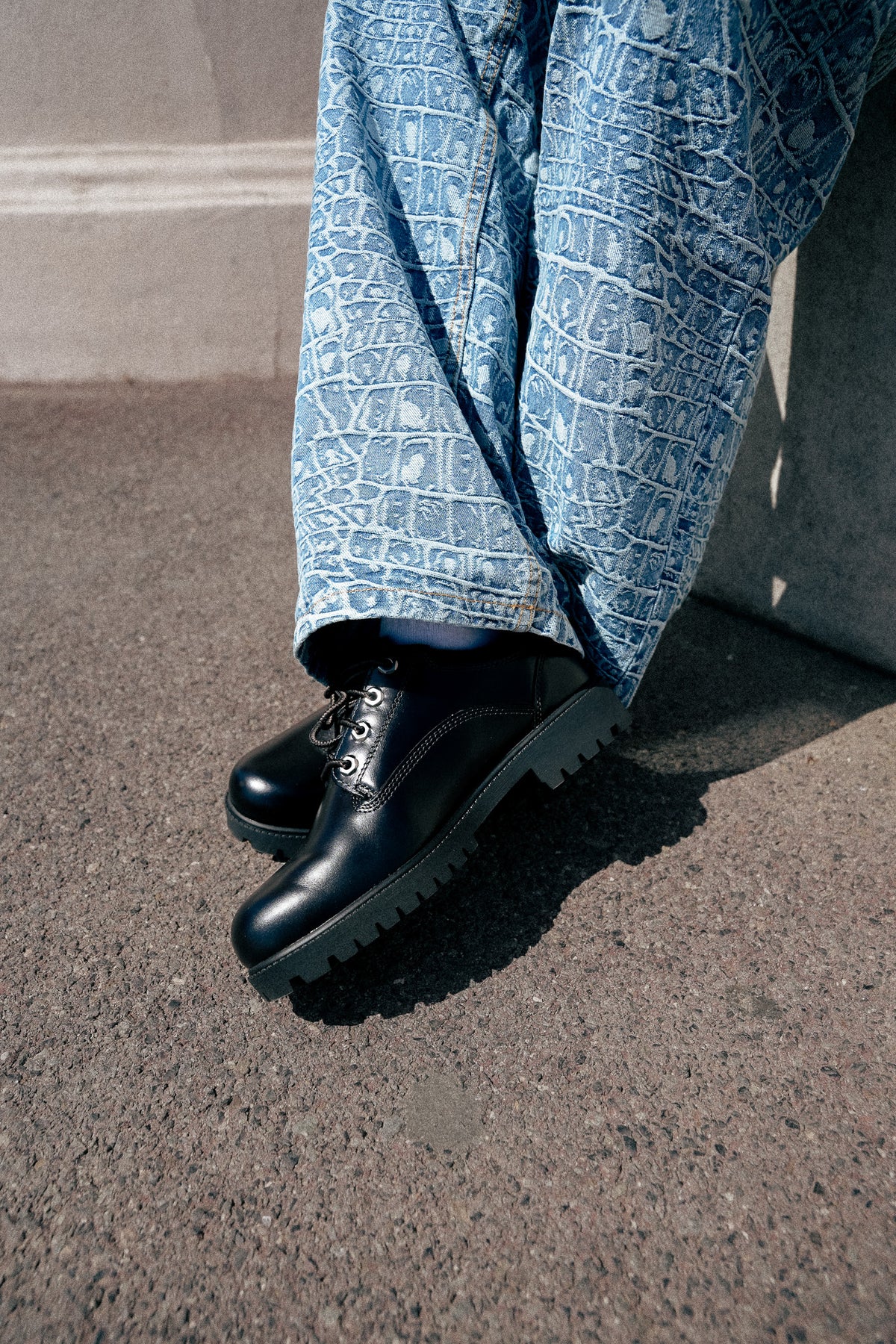 Jeans Oversize Croc Jacquard