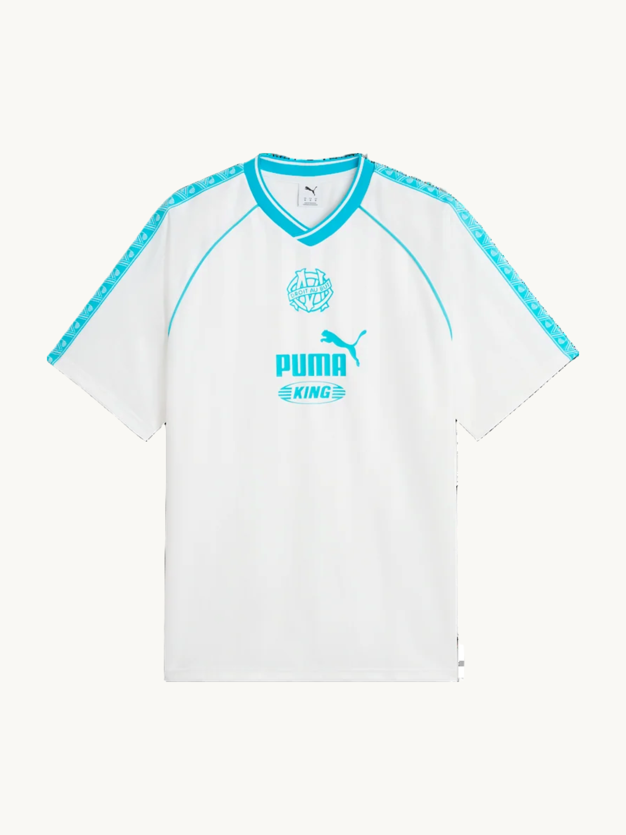 Maillot OM King SS Archive White Bright Aqua