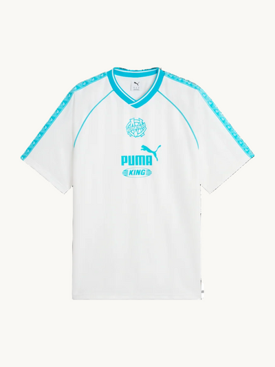 Maillot OM King SS Archive White Bright Aqua