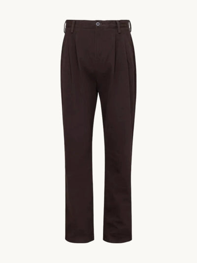 Pantalon Peached Heavy Twill Pleated MOLE