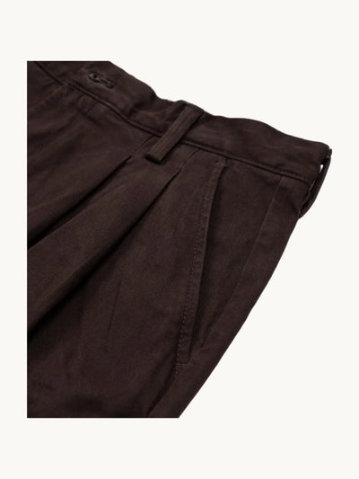 Pantalon Peached Heavy Twill Pleated MOLE