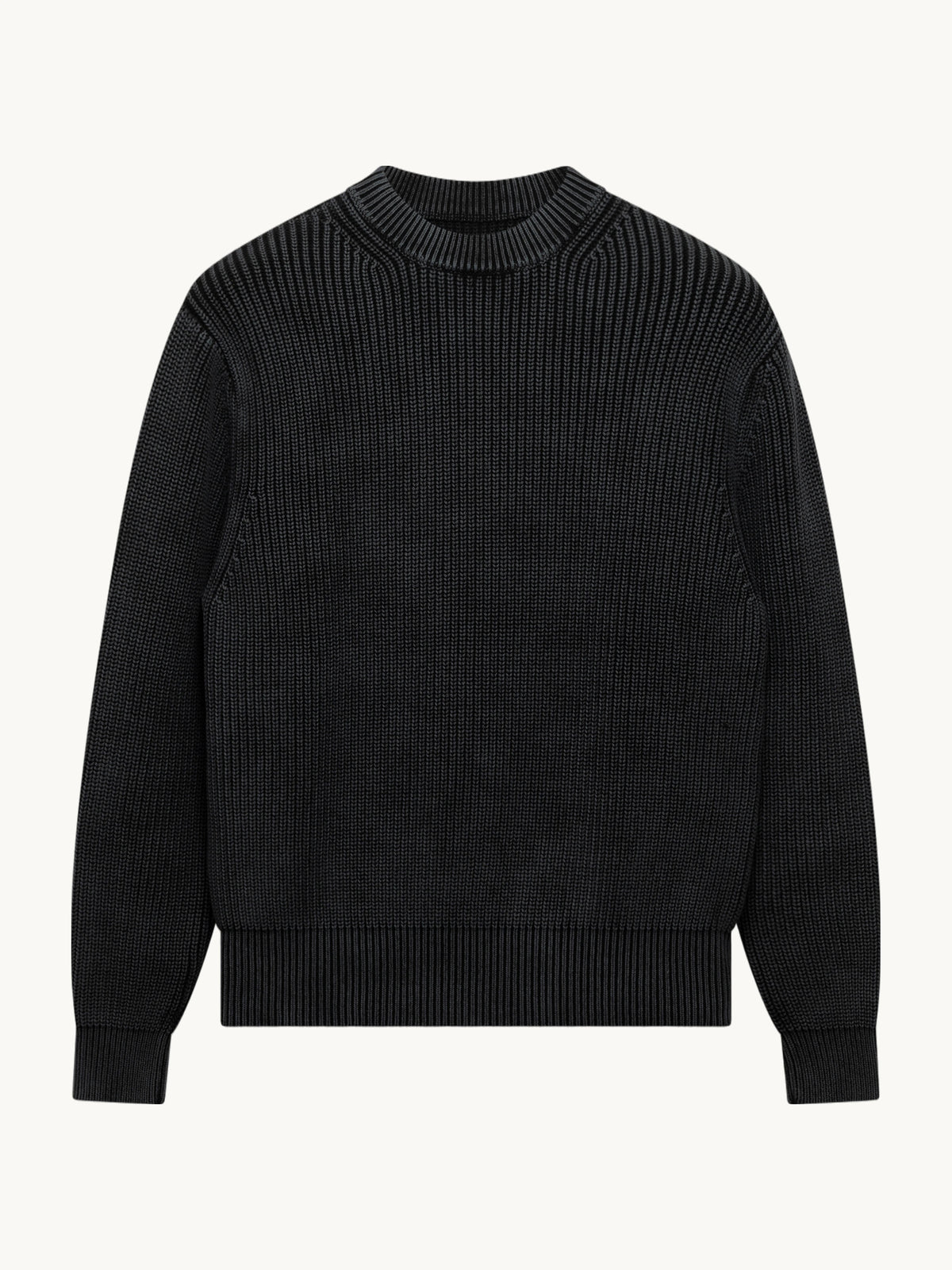 Pull À Col Rond Fisherman Rib Knit