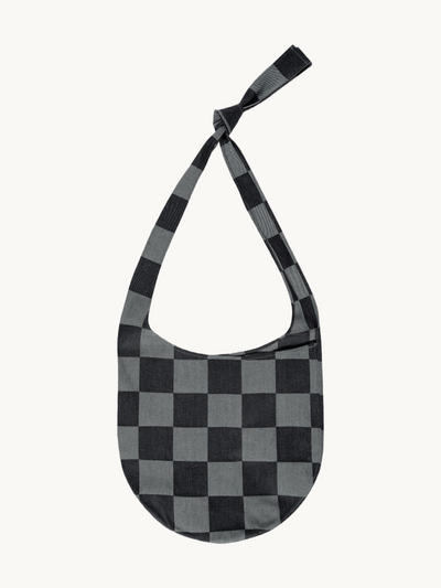 Sac Emblem Checkered Raw Denim