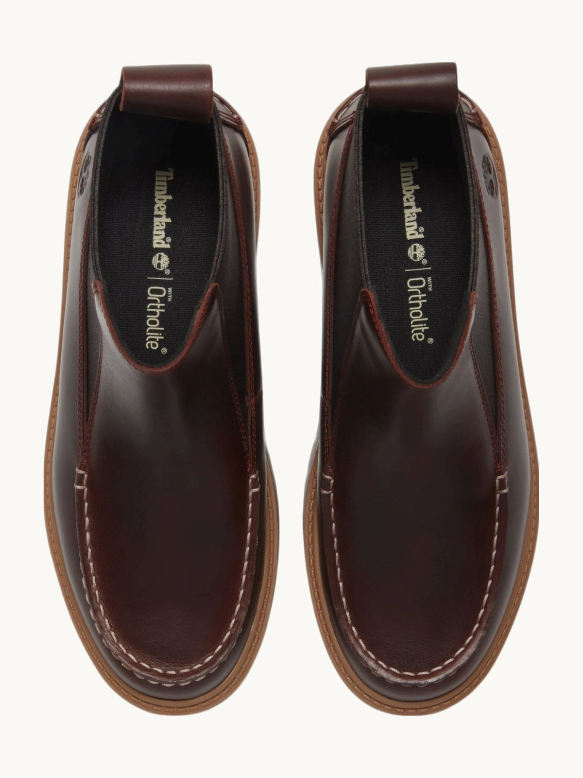 Bottines Stone Street Mid Chelsea bordeaux cuir plein feuillet