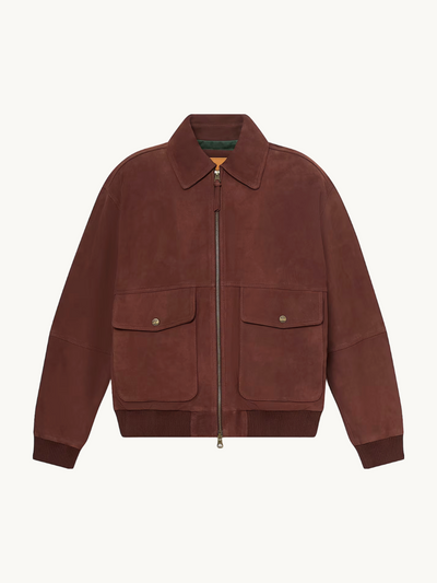 Blouson aviateur cuir Chicory Coffee