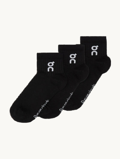 Logo Sock Mid 3P Unisex Black