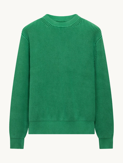 Pull À Col Rond Fisherman Rib Knit
