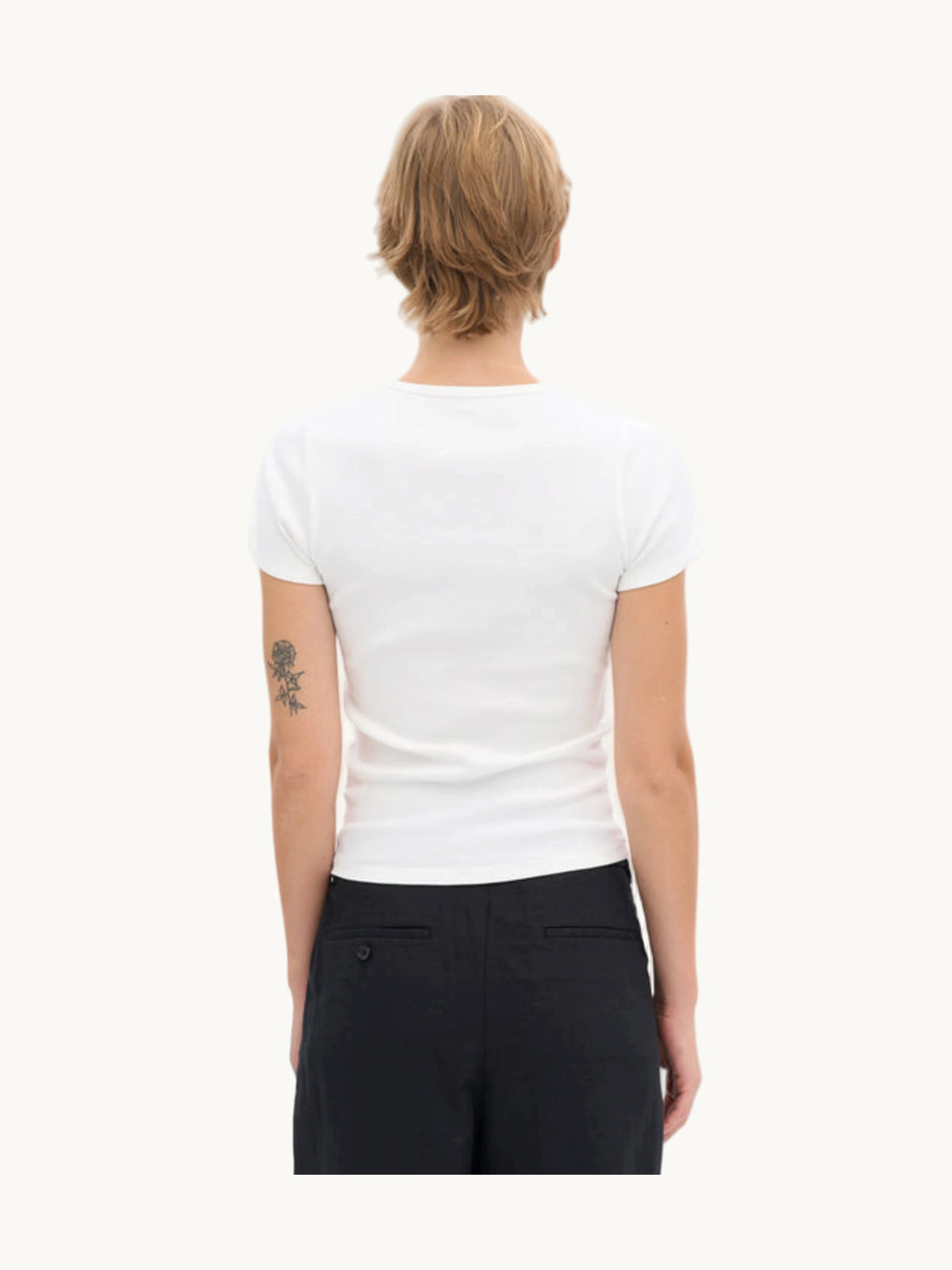 Organic Rib SS T-Shirt Optical White