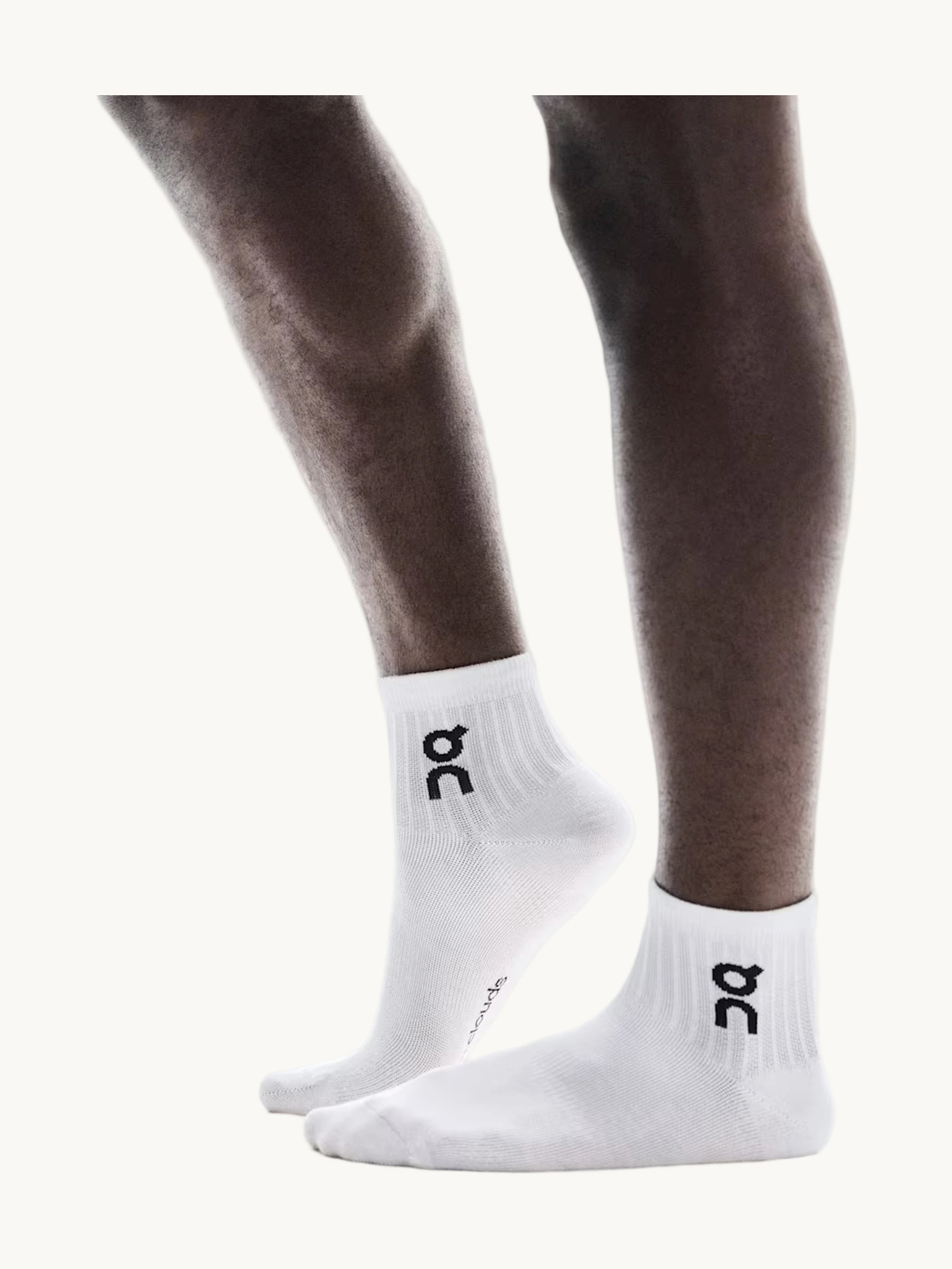 Logo Sock Mid 3P Unisex White