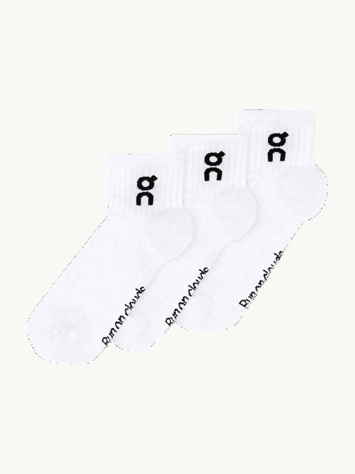 Logo Sock Mid 3P Unisex White