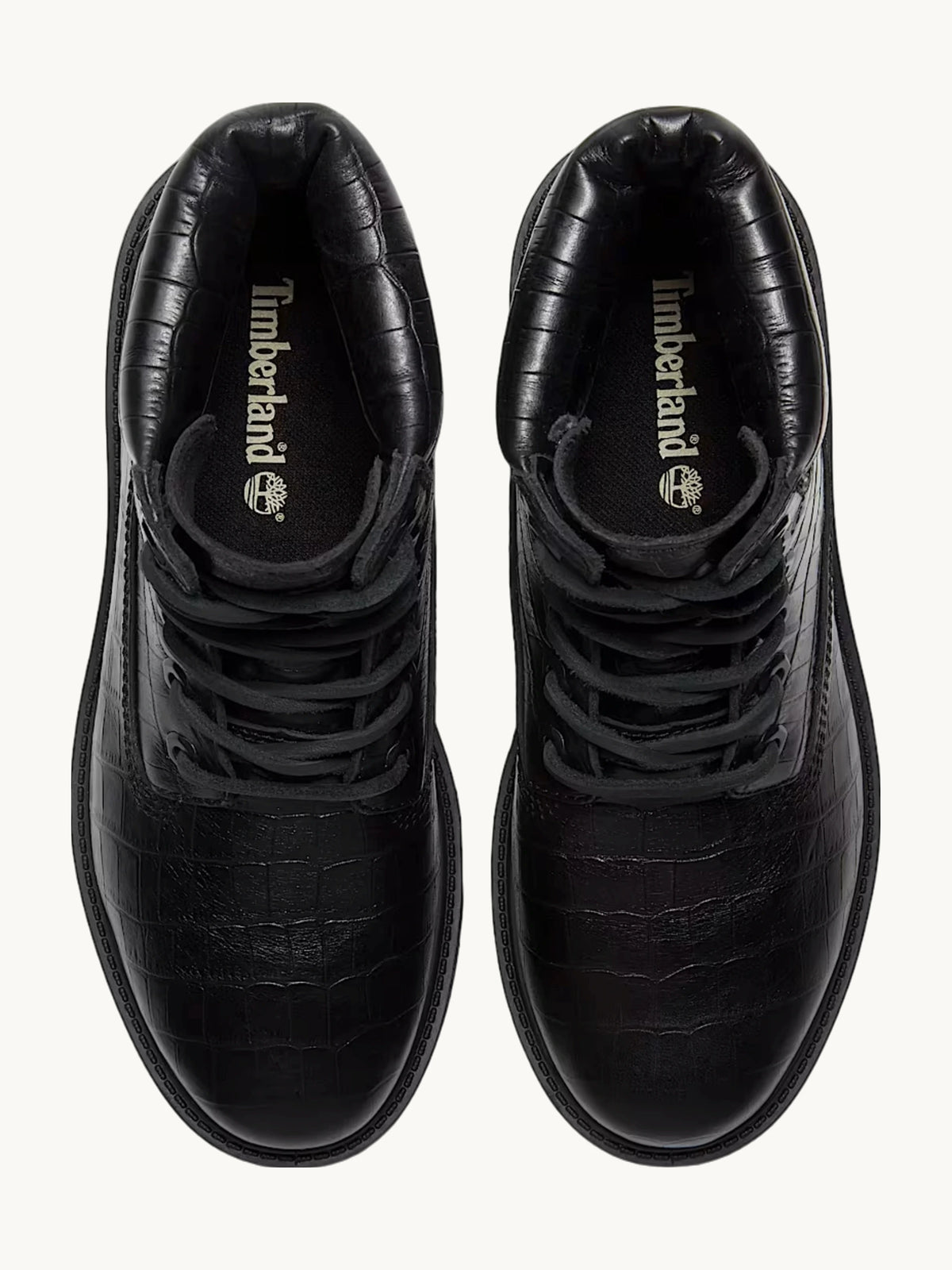 Bottes Timberland Premium  noires cuir pleine fleur