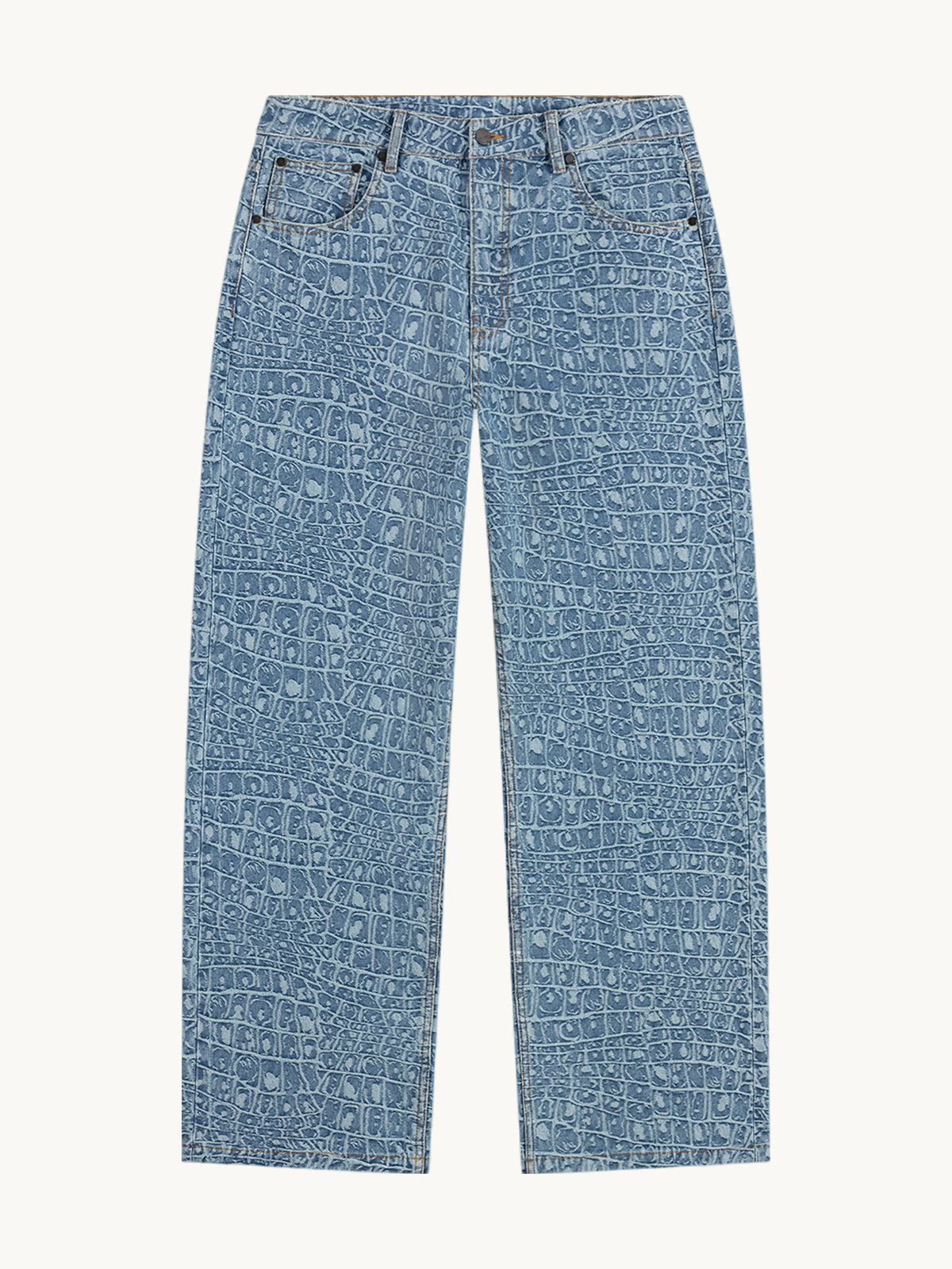 Jeans Oversize Croc Jacquard