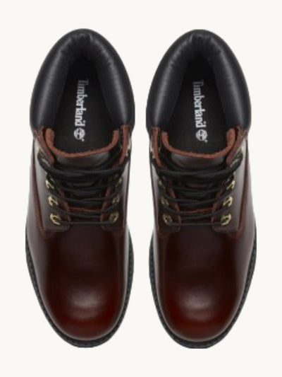 Bottes Timberland Heritage imperméables bordeaux cuir pleine fleur