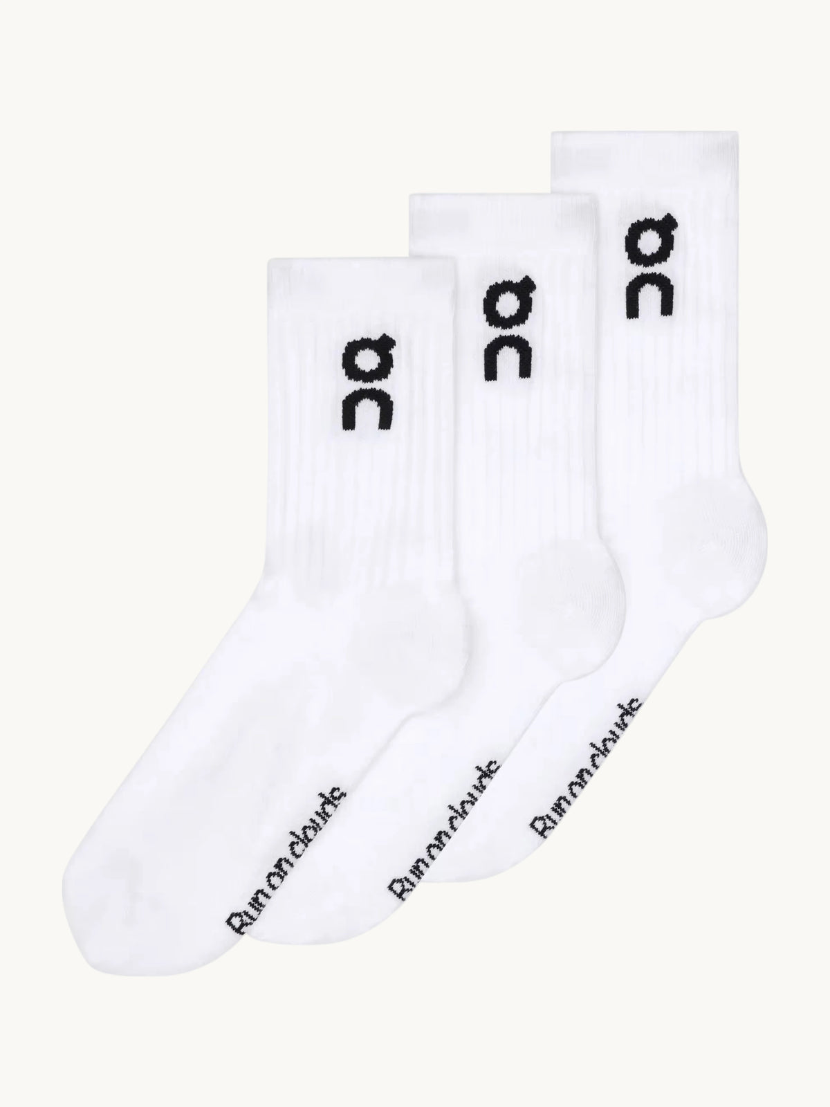 Logo Sock High 3P Unisex White