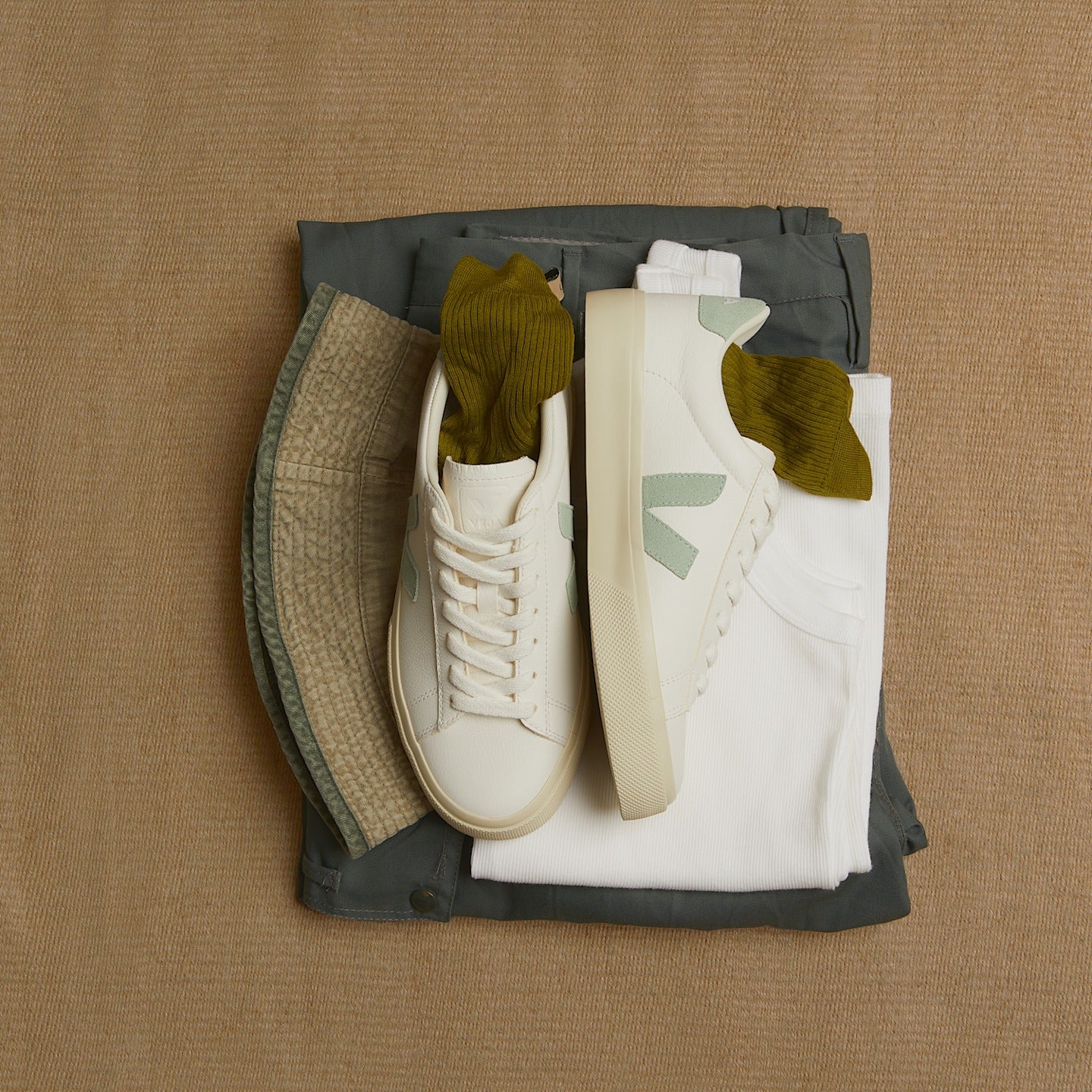 Campo Leather White Matcha